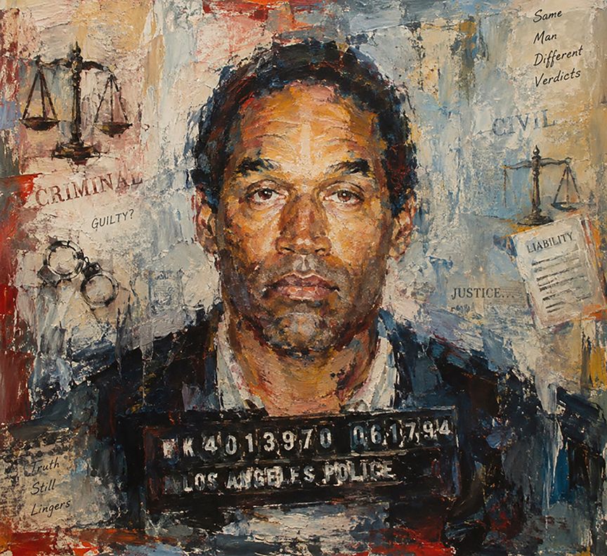 Civil vs. Criminal OJ Simpson Graphic